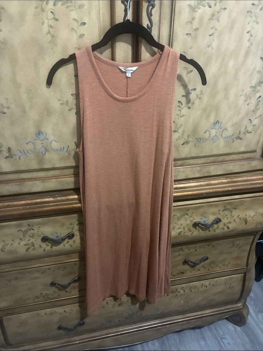 Madewell Rust-Toned Sleeveless Mini Dress